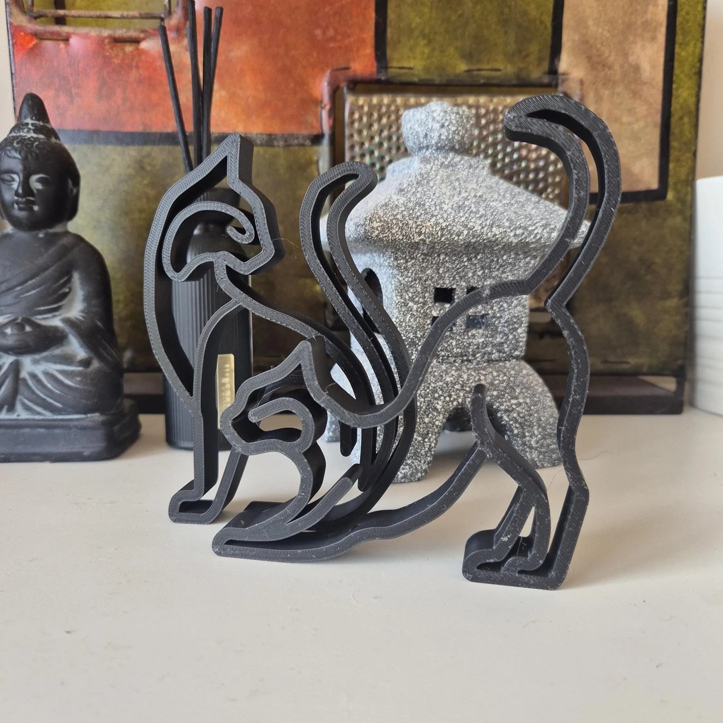 Chat décoration design - amoureux des chats - Set de 3 - Made in France - éco responsable - cat lover