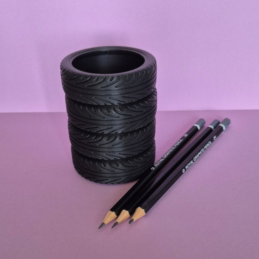 pot à crayon pneu