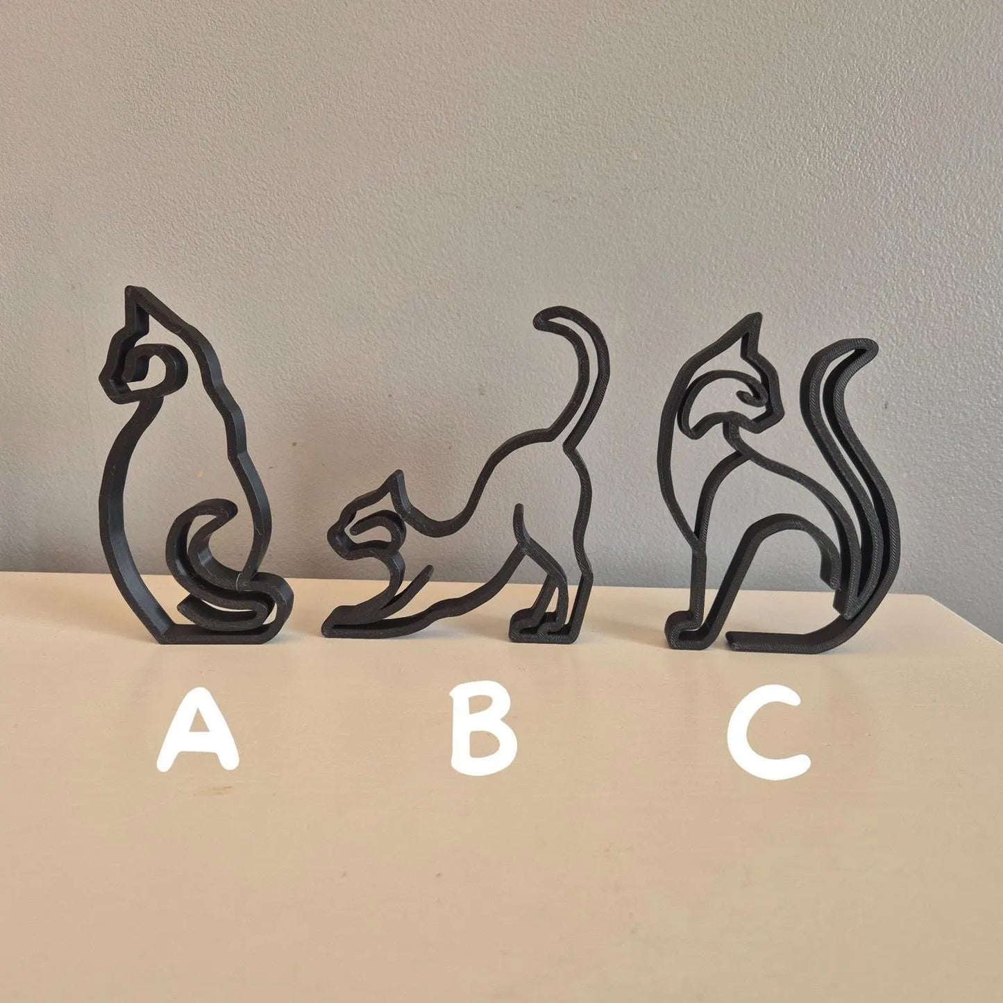 Chat décoration design - amoureux des chats - Set de 3 - Made in France - éco responsable - cat lover