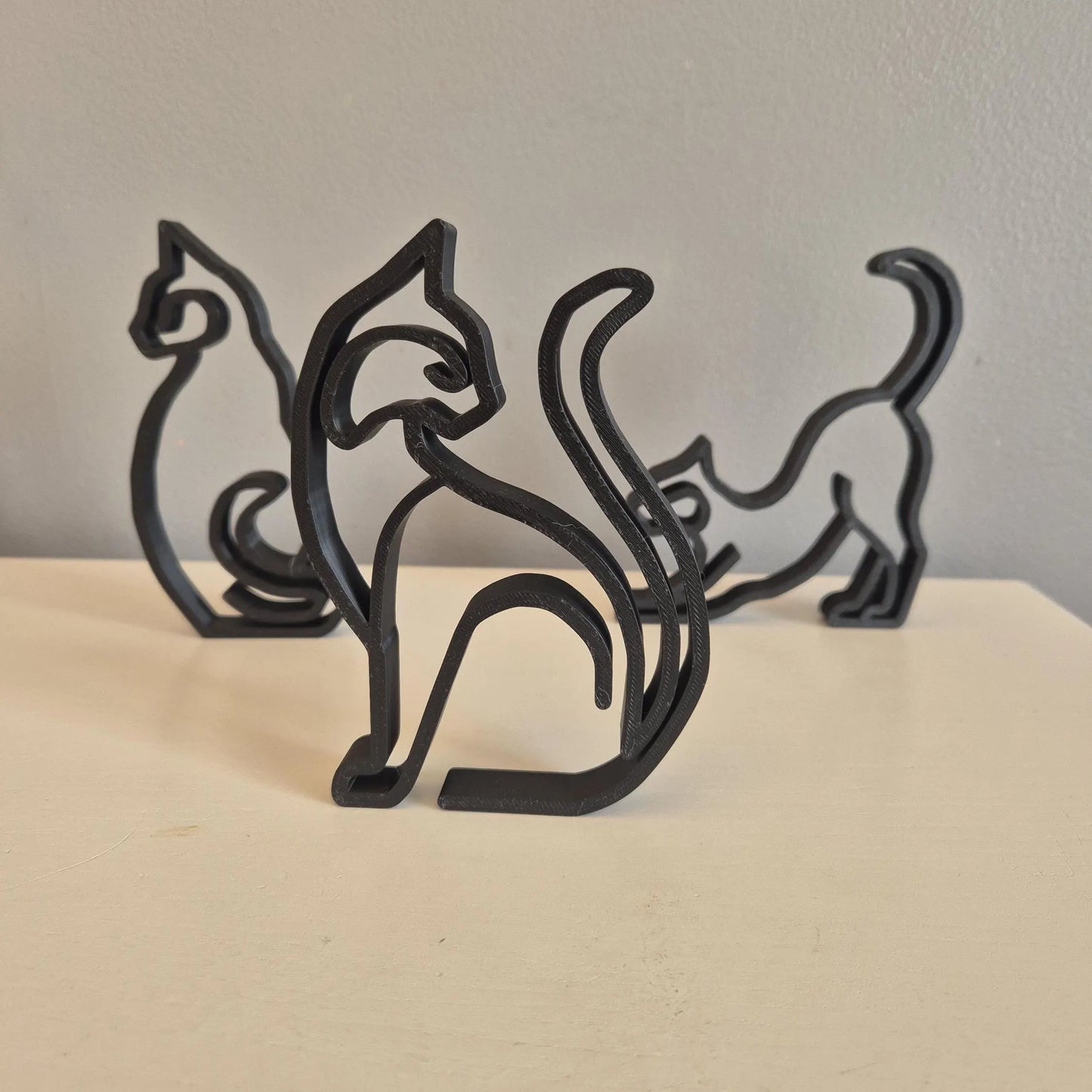 Chat décoration design - amoureux des chats - Set de 3 - Made in France - éco responsable - cat lover