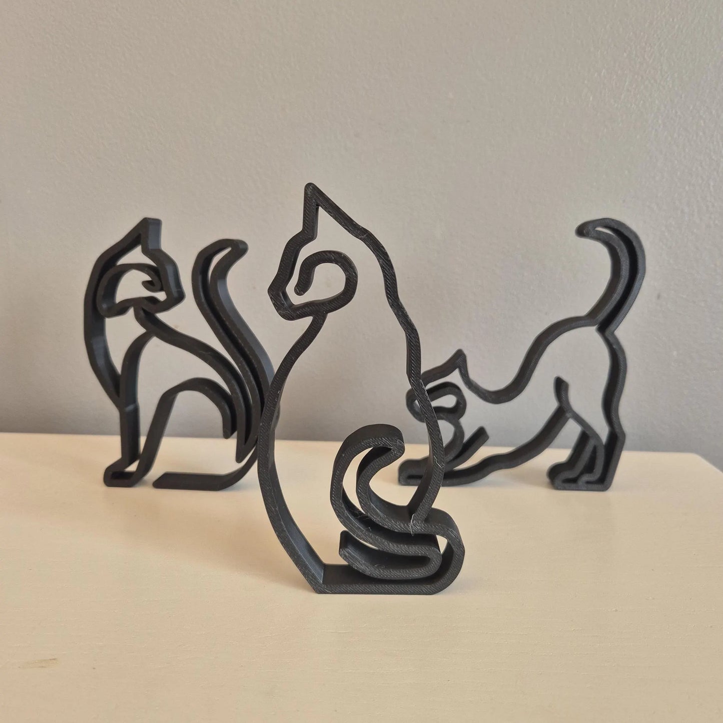 Chat décoration design - amoureux des chats - Set de 3 - Made in France - éco responsable - cat lover